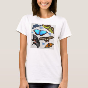 Camiseta Borboletas simples 1 do t-shirt do Bella Flowy das