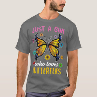Camiseta Borboletas Sobre Natureza Meninas Animais Insetos