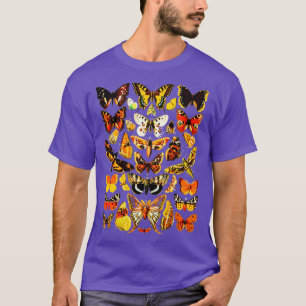Camiseta Borboletas Vintage Coleção de Borboletas Lepidopse
