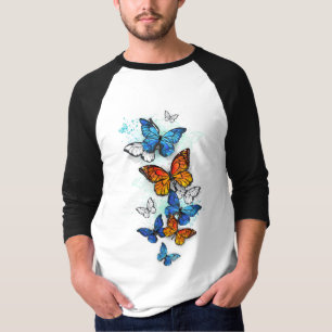 Camiseta Borboletas voadoras Morpho e Monarca