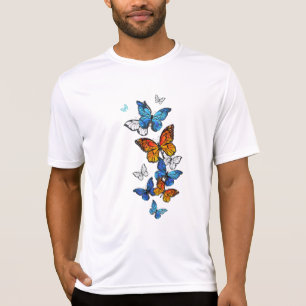 Camiseta Borboletas voadoras Morpho e Monarca