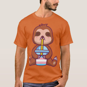 Camiseta borbulha de preguiça transgênero chá transgênero b