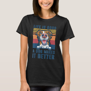 Camiseta Borda Cachorro Engraçado Pai Mãe Homens Mulheres