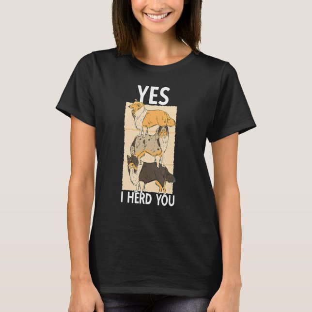 Camiseta Borda Cães Collie Sim, Eu Te Trago (Frente)
