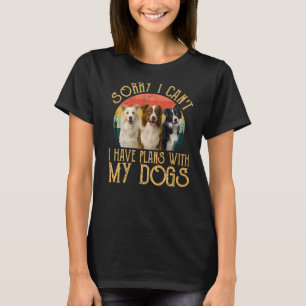 Camiseta Borda Cão Collie Para Homens Mulheres Vintage Retr