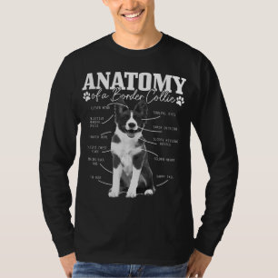 Camiseta Borda Collie Anatomia Engraçada Borda de Cachorro