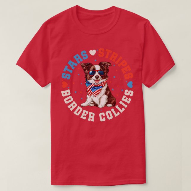 Camiseta Borda Collie Cão 1 (Frente do Design)