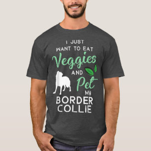 Camiseta Borda Collie Funny Vegan Dog Proprietário do Xmas