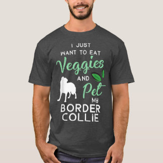 Camiseta Borda Collie Funny Vegan Dog Proprietário do Xmas