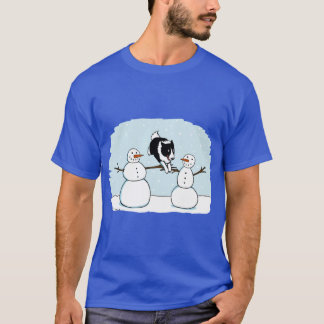 Camiseta Borda Colossia Diversão de Inverno com Bonecos de