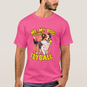 Camiseta Borda De Flyball Collie Me Canta, Meu Cachorro E F
