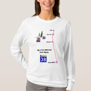 Camiseta Borda do byway cénico da região selvagem