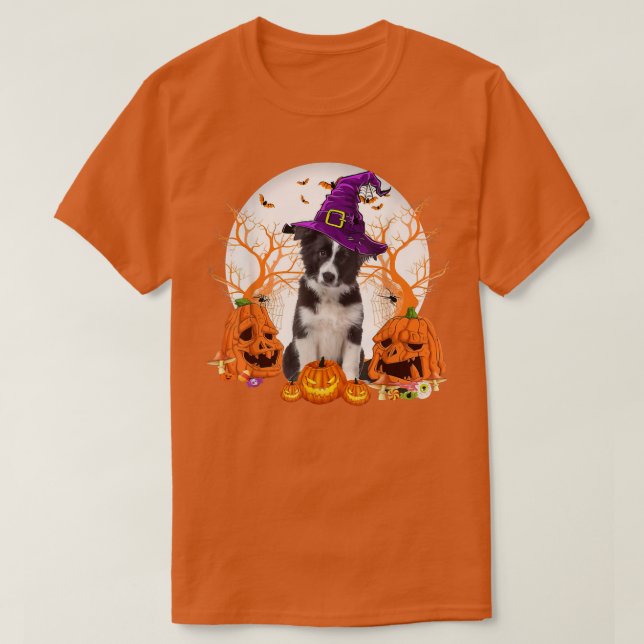 Camiseta Borda do Cachorro Halloween Cachorro Cachorro Cach (Frente do Design)