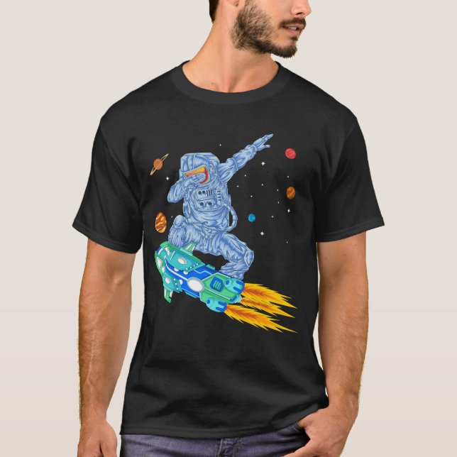 Camiseta Borda do espaço astronauta (Frente)