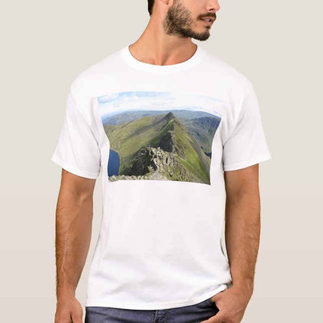 Camiseta Borda Striding - distrito inglês do lago (Frente)