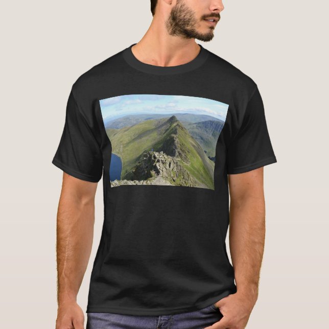 Camiseta Borda Striding - distrito inglês do lago (Frente)