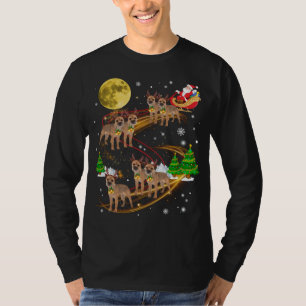 Camiseta Borda Terrier Reindeer Papais noeis de Marinheiro