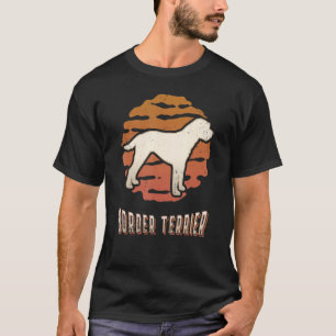 Camiseta Borda Terrier Vintage Retro Classic Dog Sunset