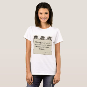 Camiseta Bordado antes dos trabalhos domésticos, com