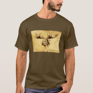 Camiseta Bordas do hetero do desenho dos alces
