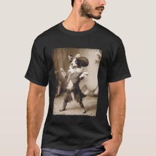 Camiseta Border Collie Cão Cowboy