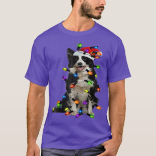 Camiseta Border Collie Christmas Santa Funny Dog Lover