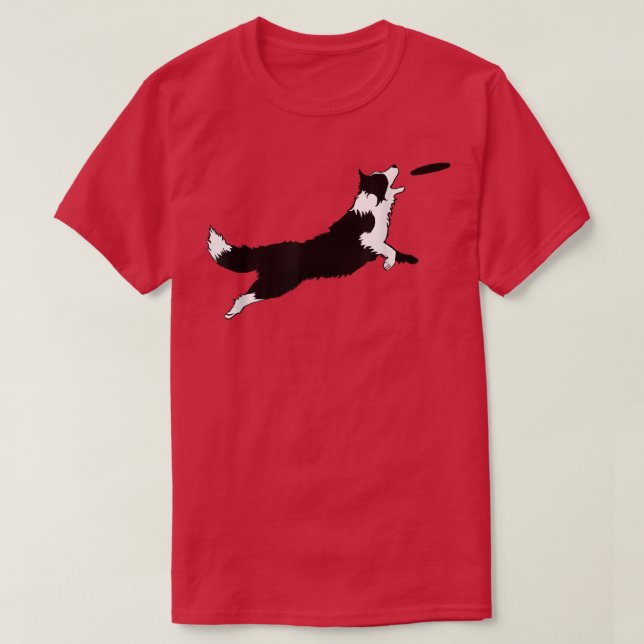 Camiseta Border Collie  Dog Fetch Frisbee Dog Lover Gift  (Frente do Design)