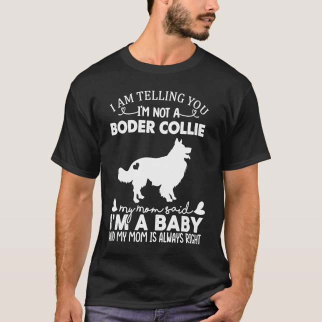 Camiseta Border Collie Dog   For Women Mom Mama Dog (Frente)