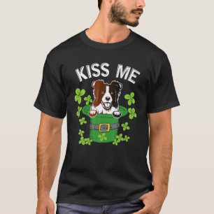 Camiseta Border Collie Dog Irish Shamrock