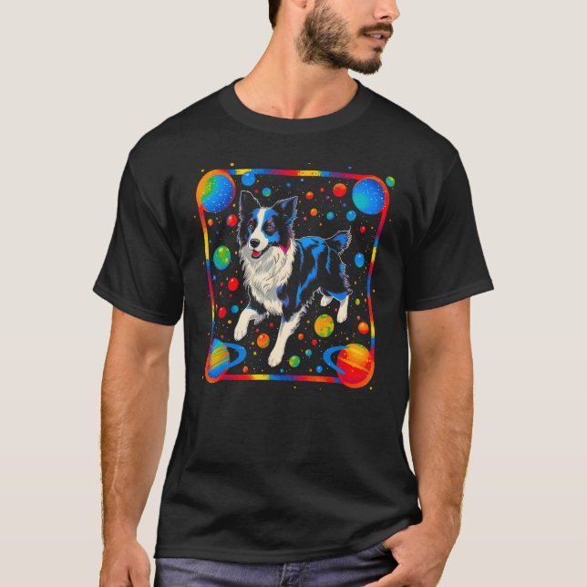 Camiseta Border Collie Dog Space (Frente)