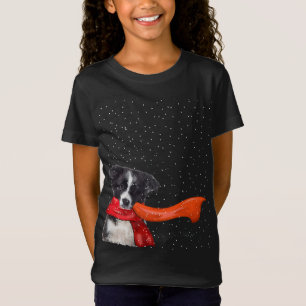 Camiseta Border Collie Dog Winter Winter Sweet Xmas Pe
