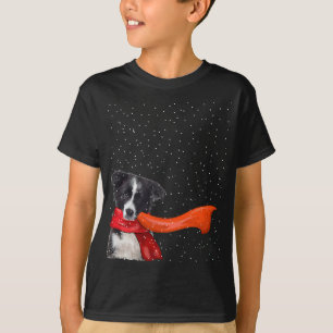 Camiseta Border Collie Dog Winter Winter Sweet Xmas Pe