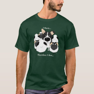 Camiseta Border collie - rebanho de I… conseqüentemente eu
