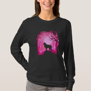 Camiseta Border Collie Retro Rosa Border Collie Cachorro  