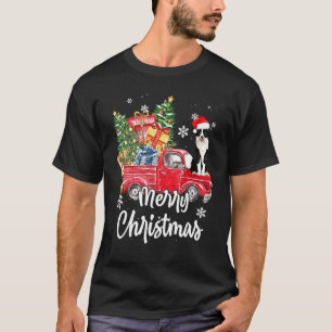 Camiseta Border Collie Ride Red Truck Feliz Natal Pajam