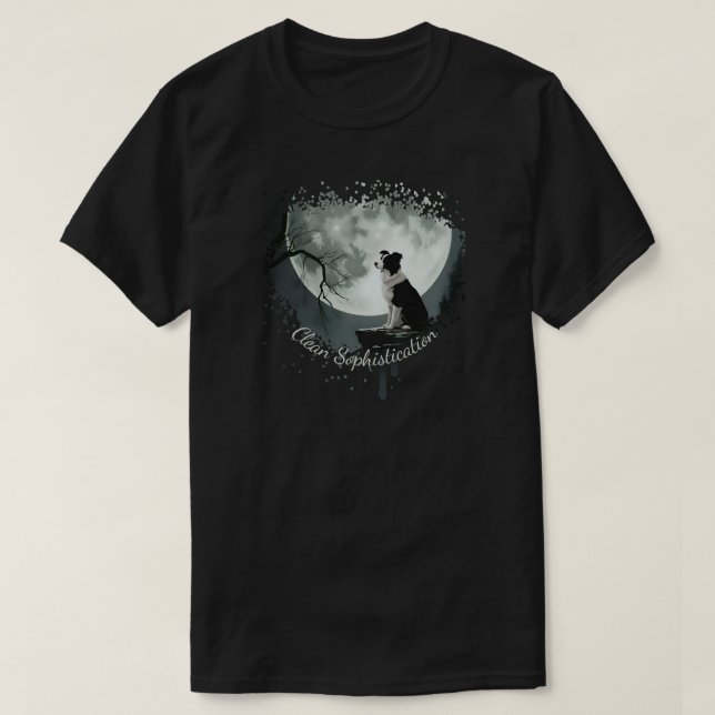 Camiseta Border Collie Sophistication (Frente do Design)