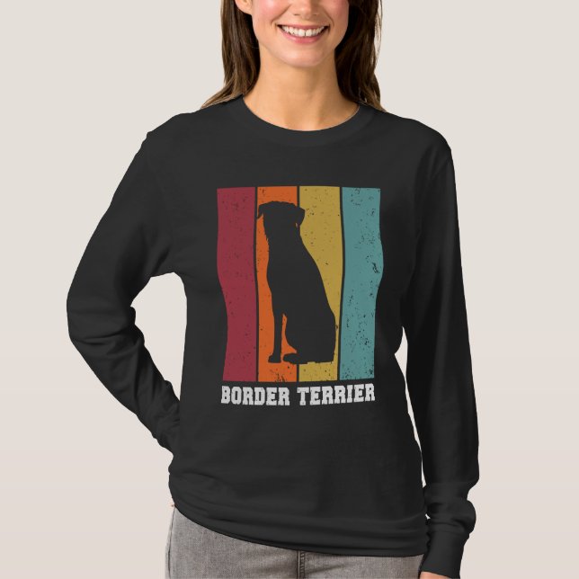 Camiseta Border Terrier Vintage  1 (Frente)