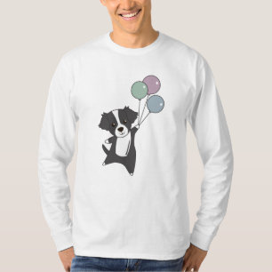 Camiseta Bordercollie Dog Voa Com Balões Animais Doce