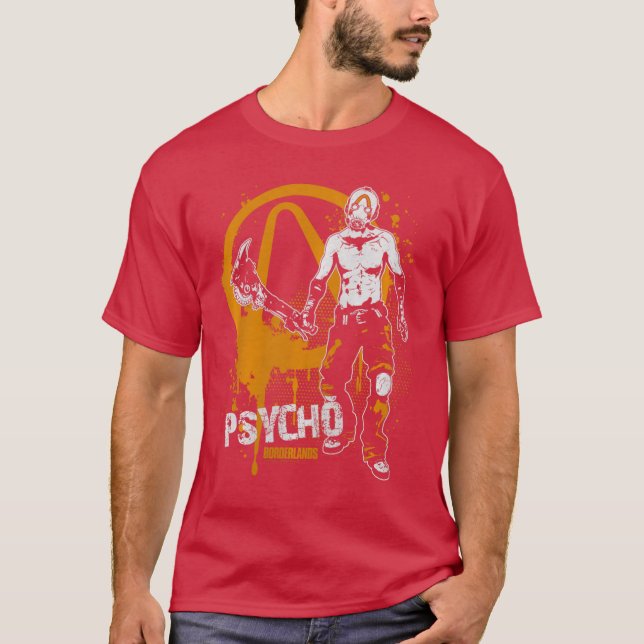 Camiseta Borderlands Psycho Graffiti Gaming PremiumriBlend  (Frente)