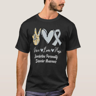 Camiseta Borderline Personality Disorder Love Hope Silver R