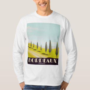 Camiseta Bordéus, poster de viagens francês do estilo Vinta