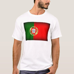 Camiseta Bordo Negro de Bandeira Portugal