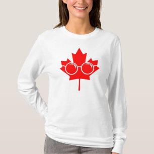 Camiseta Bordo vermelho de Canadá mais vidros
