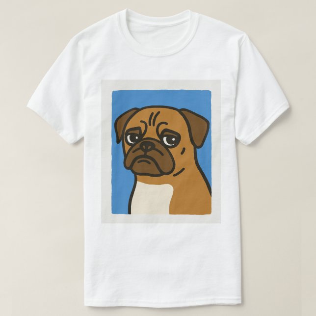 Camiseta Bored Pug (Frente do Design)