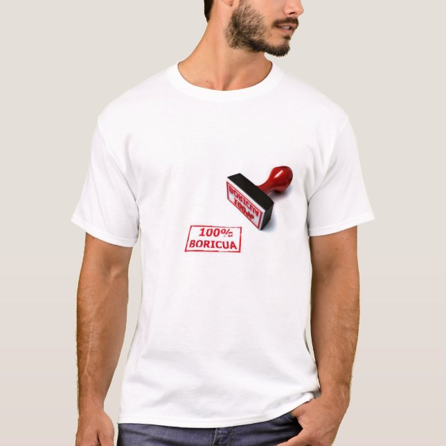 Camiseta Boricua a 100% (Frente)