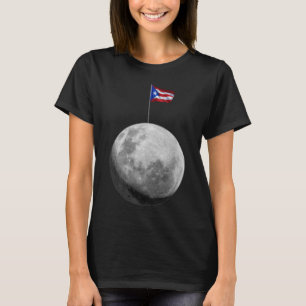 Camiseta Boricua hasta en la luna Porto Rico na bandeira