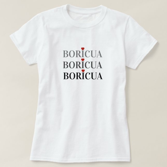 Camiseta Boricua Puerto RIco (Frente do Design)