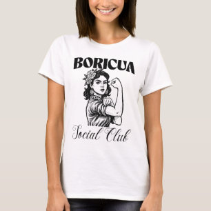 Camiseta Boricua Social Club Porto Rico Latina Bonita