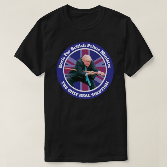 Camiseta Boris Johnson Primeiro-Ministro britânico - boris  (Frente do Design)