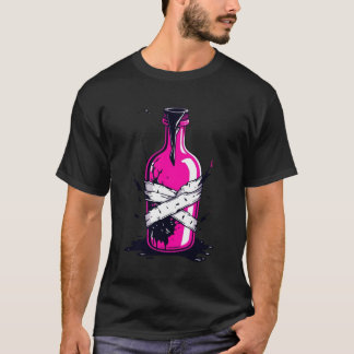 Camiseta borla rosa tóxica
